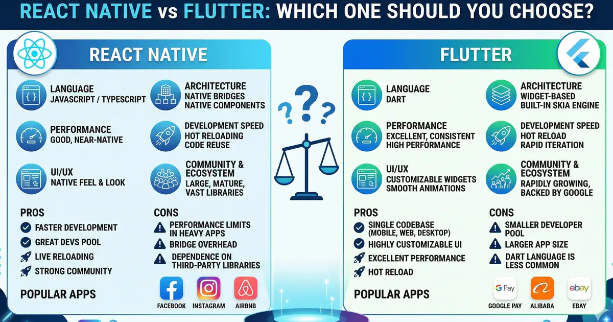 React Native vs Flutter: Which One Should You Choose?